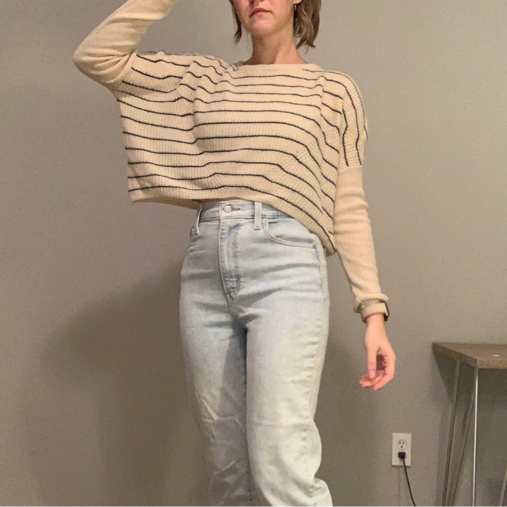 Cropped Striped Sweater from Urban Outfitters